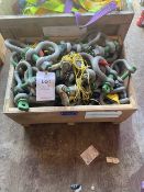 Crate containing approx. 50 lifting shackles. *N.B. This lot has no record of Thorough