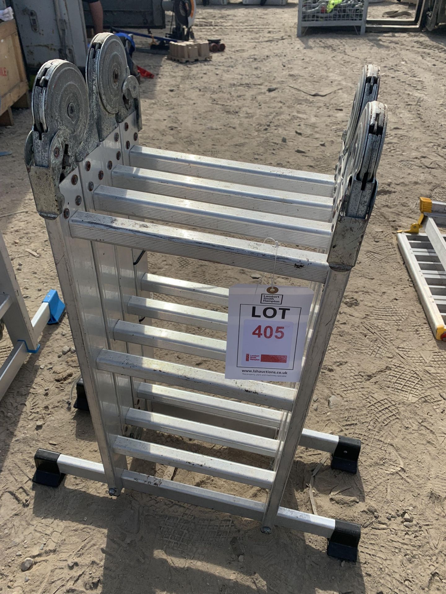 Four section fold away ladder *This lot is located at Gibbard Transport, Fleet Street Corringham,