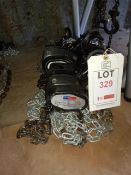 3 x Lifting Gear VCB WLL 0.5t chain block with 3m T6x18 load chain, serial numbers 22130209;