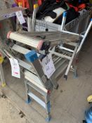 3 x Aluminium fold away work platforms 50cm height *This lot is located at Gibbard Transport,