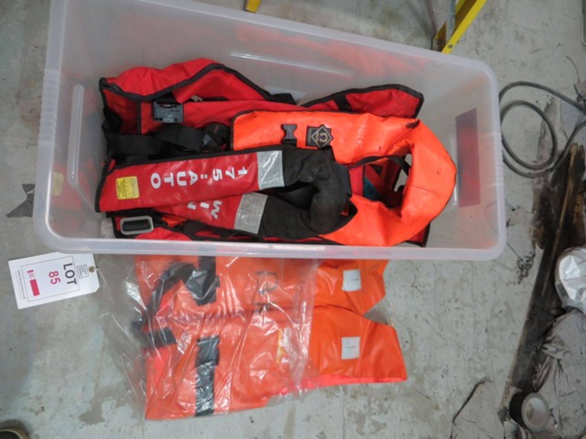 Contents of shelf to include life jackets, Kikusui PCR 200M AC power supply & four hard hats *