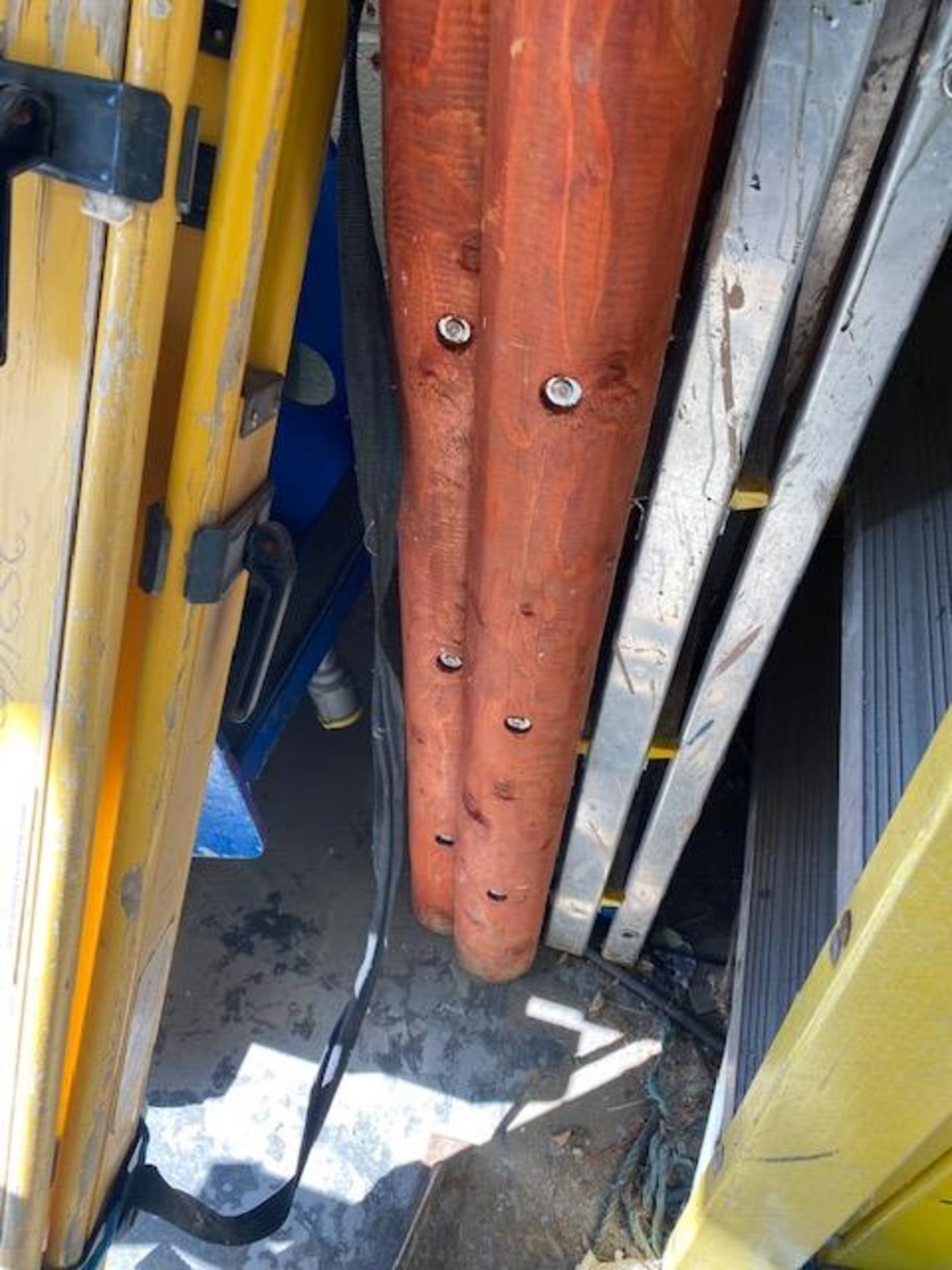 Two 11 tread wooden ladders * This lot is located at Unit 15, Horizon Business Centre, Alder - Image 2 of 2