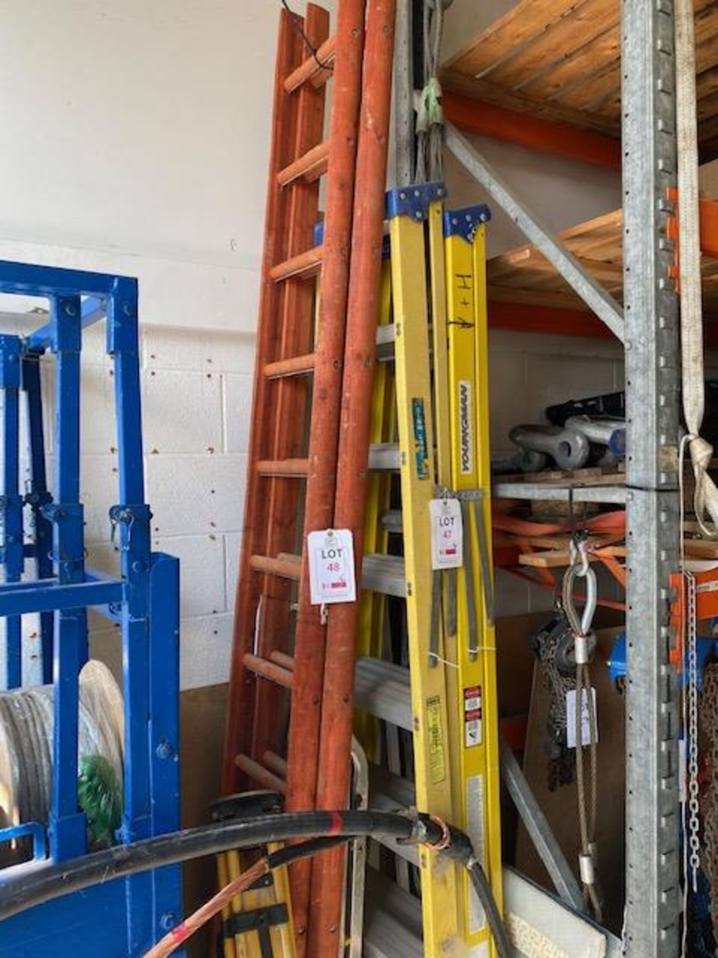 Two 11 tread wooden ladders * This lot is located at Unit 15, Horizon Business Centre, Alder