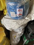 Six bales of un used PP Rope 12Mm x 100M length. *N.B. This lot has no record of Thorough