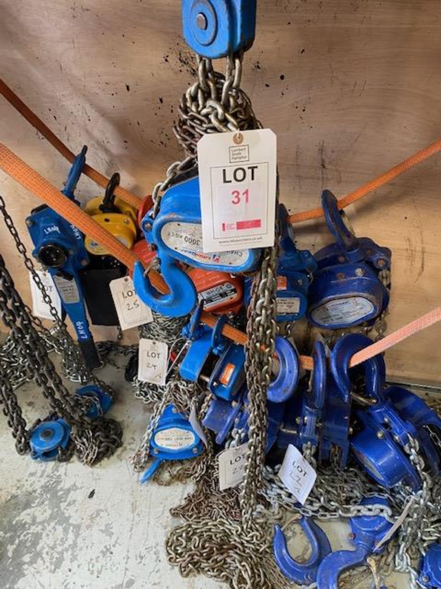 Lifting Gear 3000Kg 3m chain hoist s/n 16051113 (2016). *N.B. This lot has no record of Thorough