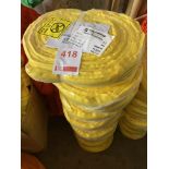 Thirteen unused polyester round slings Cap 3T, length 4M. *N.B. This lot has no record of Thorough