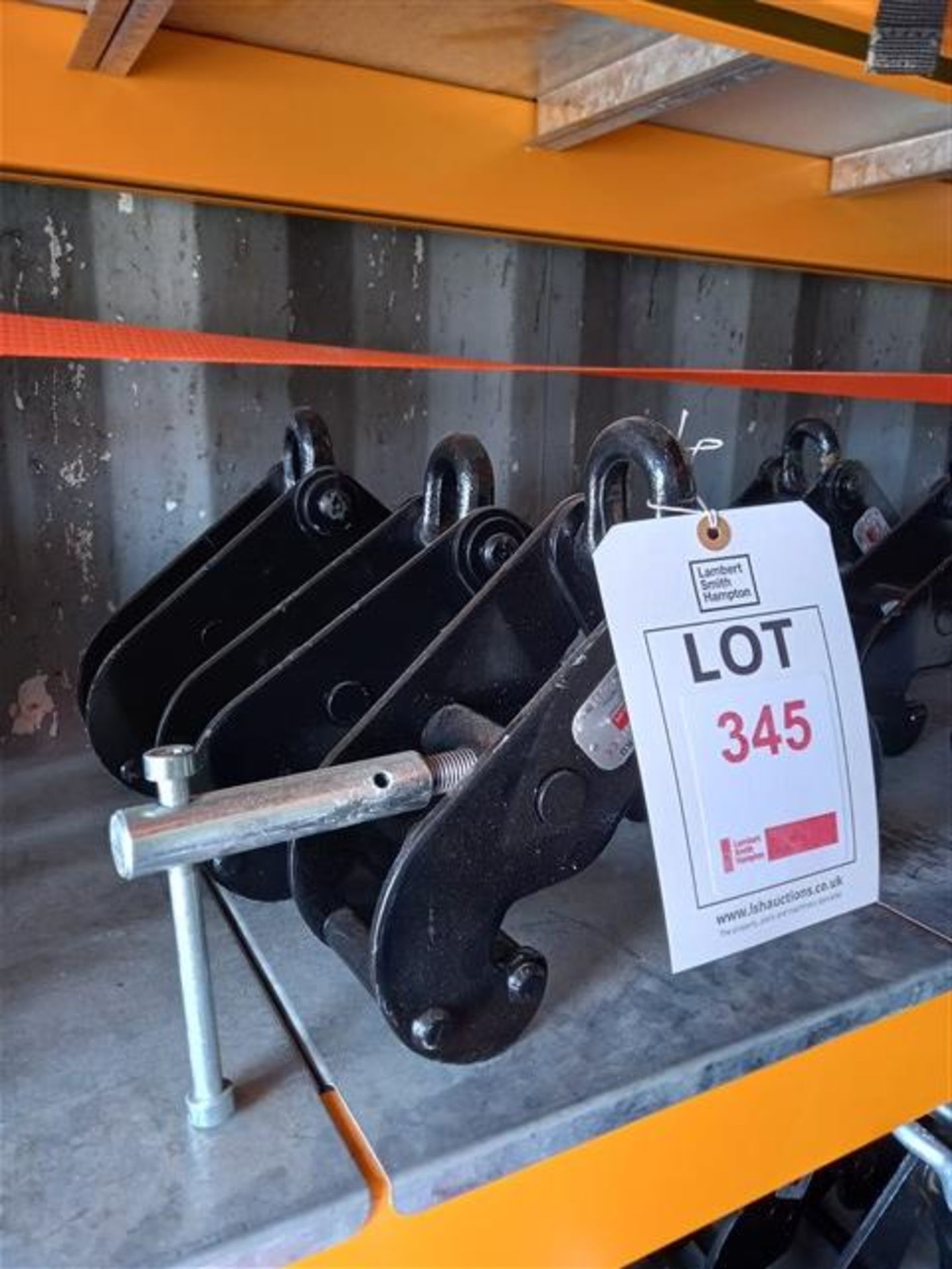 3 x Lifting Gear S.W.L 2000KGS beam clamps (70-230mm), serial numbers 9108319, 3219152 & 3219143. *