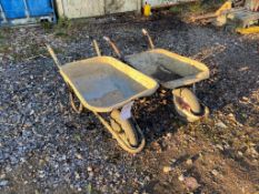 Two wheel barrows