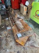 Quantity of dark wood veneer recovered worktops