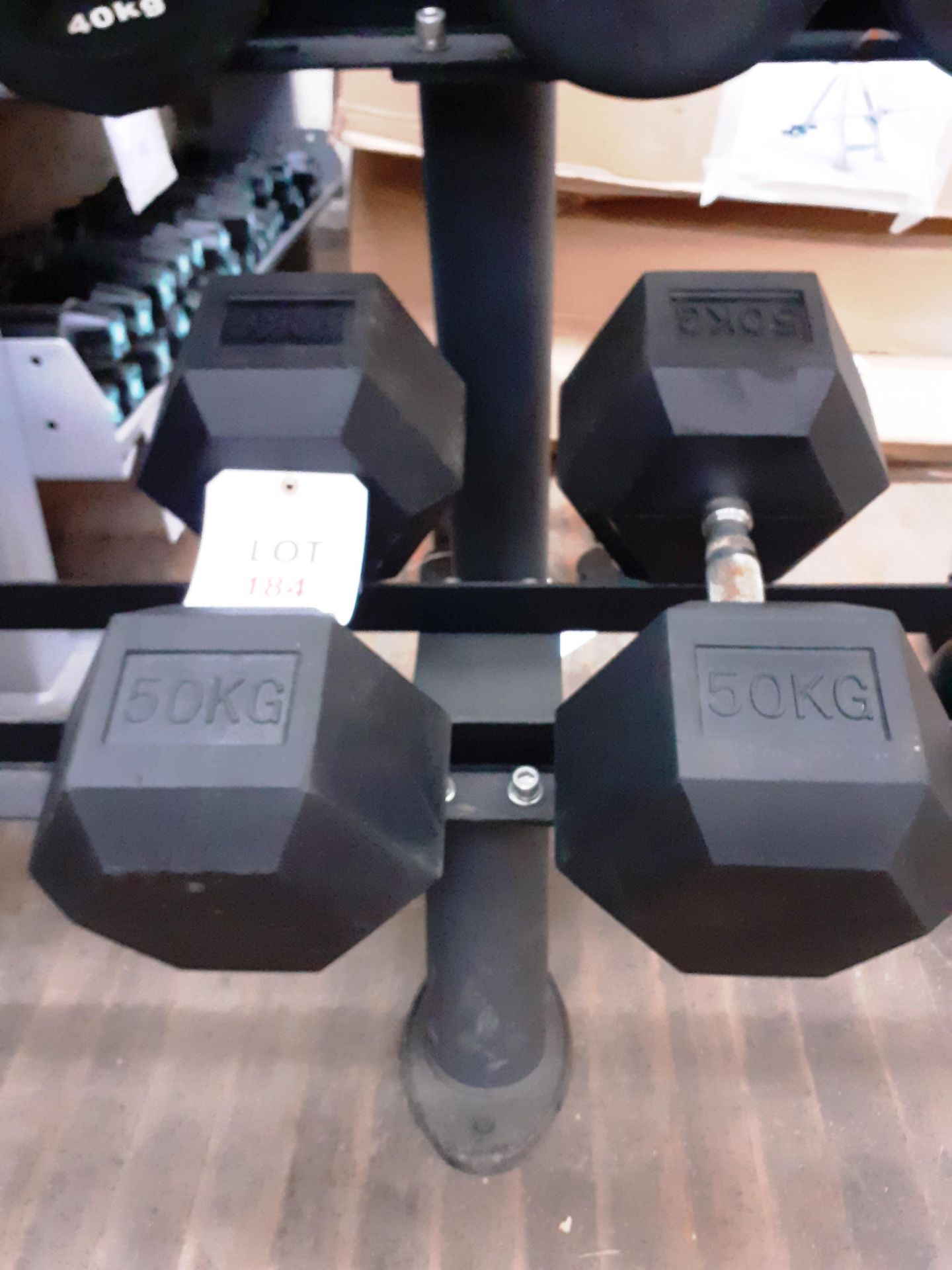 2X 50KG Dumbbells Ex- Display - Image 2 of 2