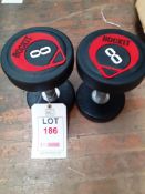 2X 8KG Dumbbells Ex- Display