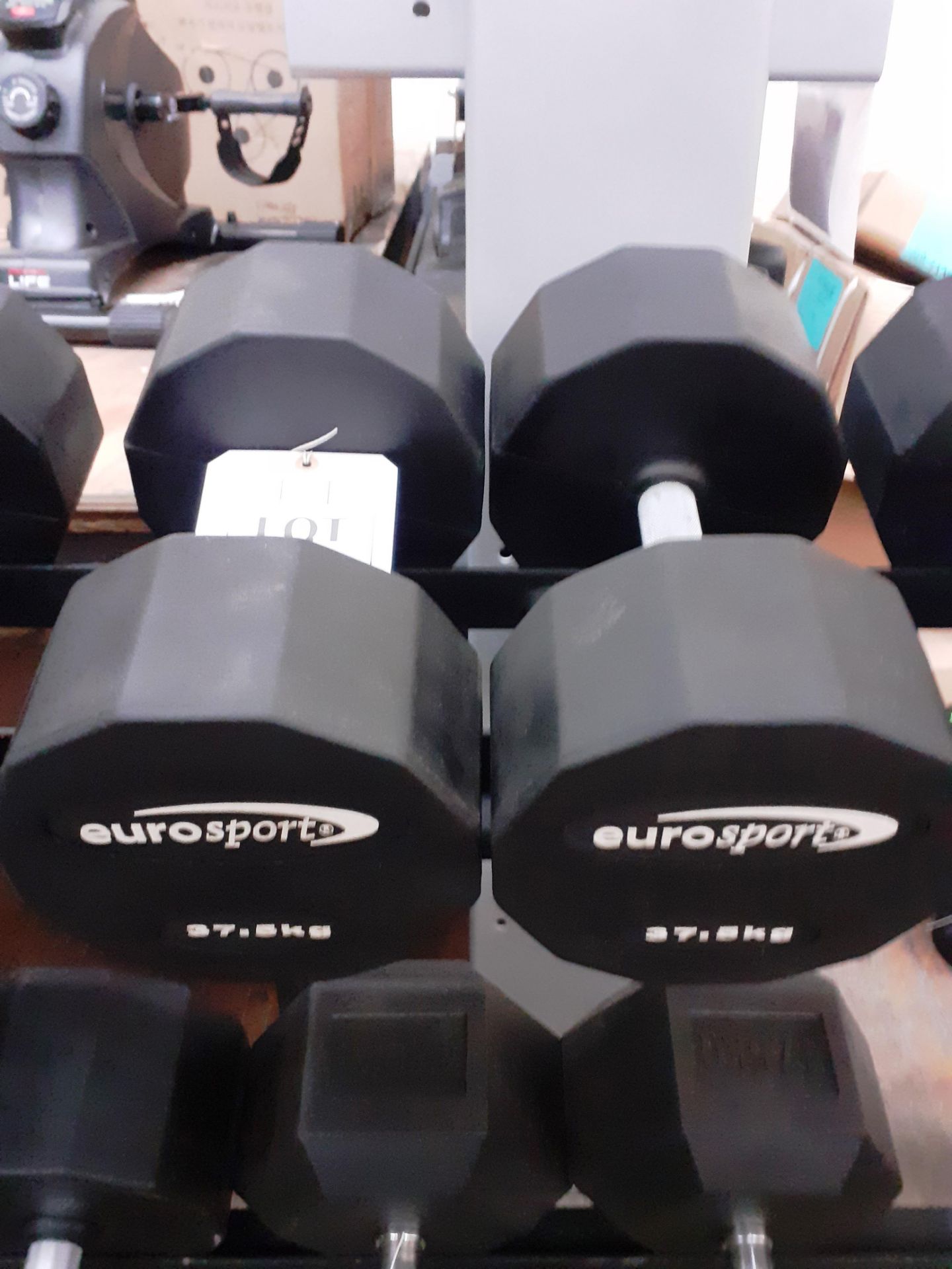 2X 37.5KG Dumbbells Ex- Display - Image 2 of 2