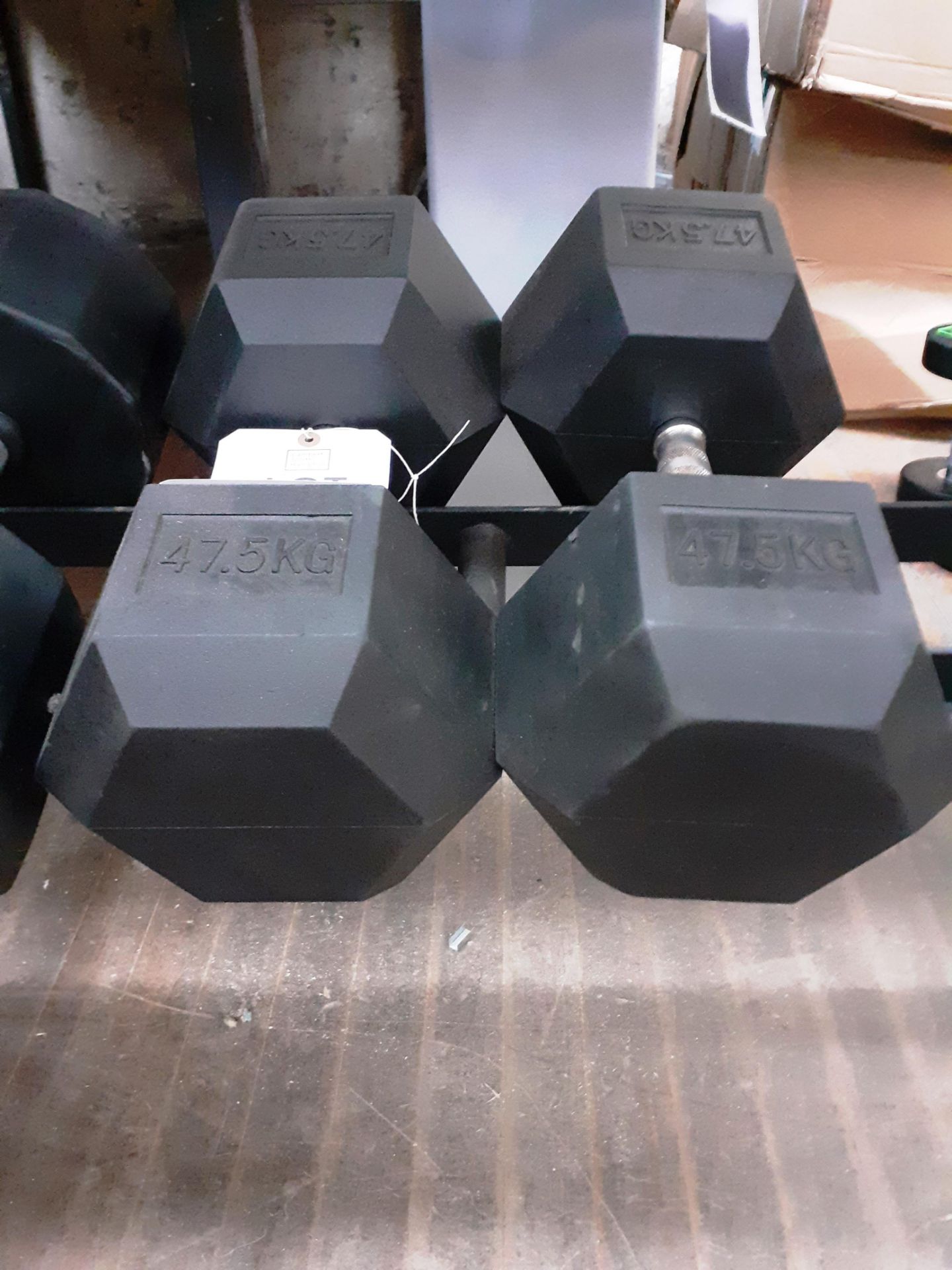 2X 47.5KG Dumbbells Ex- Display - Image 2 of 2