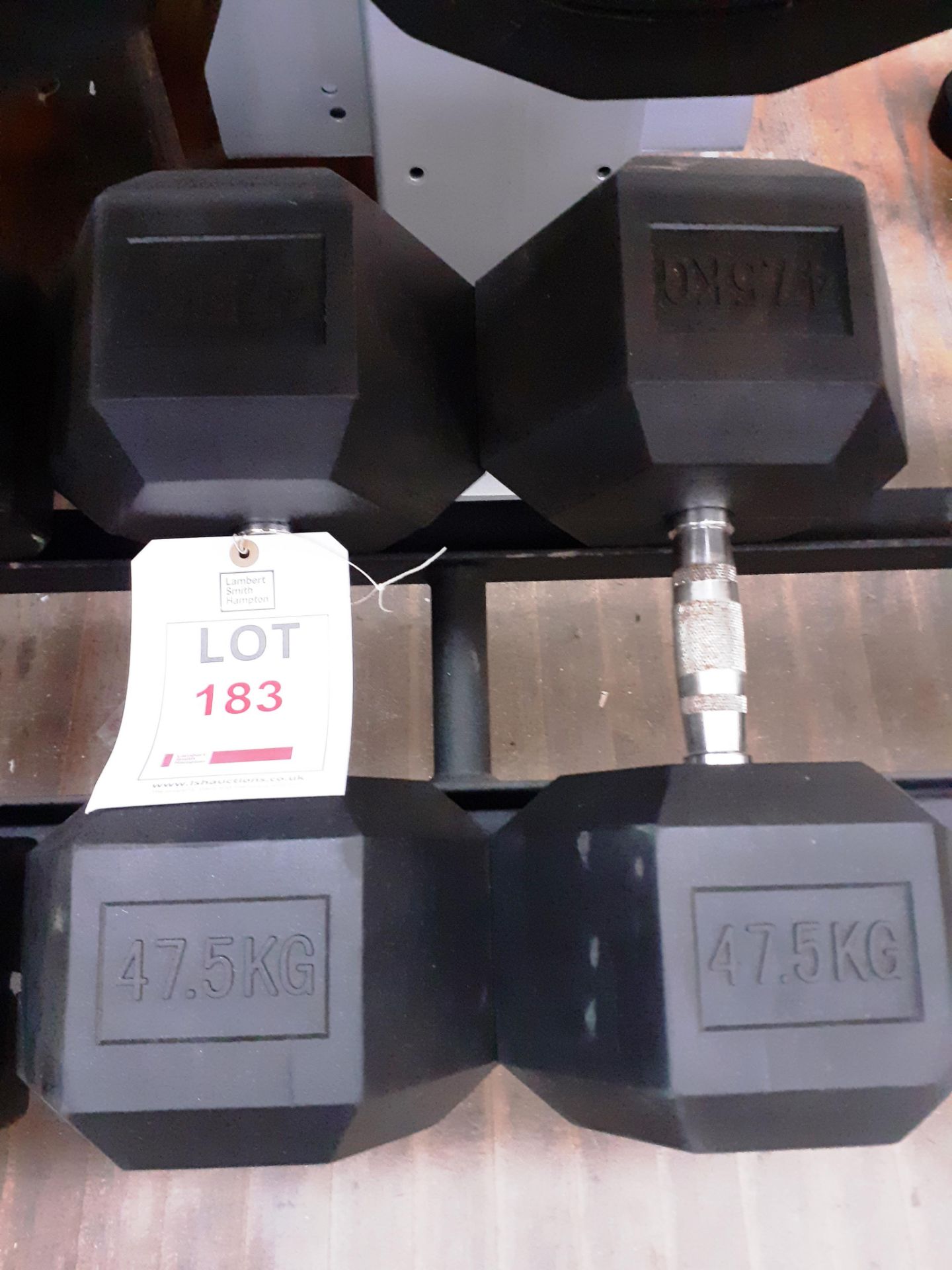 2X 47.5KG Dumbbells Ex- Display