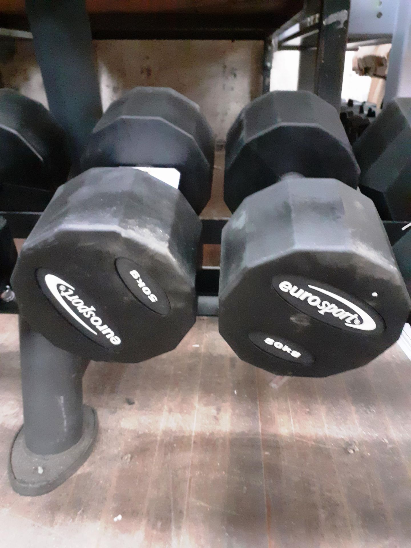 2X 50KG Dumbbells Ex- Display - Image 2 of 2