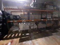 3 bays 2 tier pallet racking (contents not included)