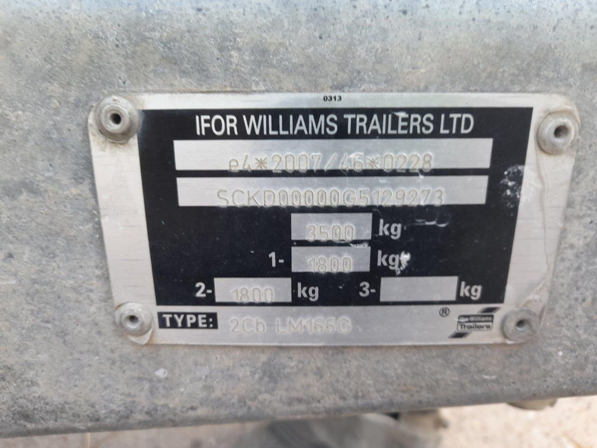 2007 Ifor Williams LM166G trailer, capacity 3,500kg - Image 4 of 7