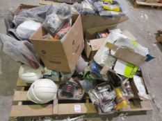 Quantity of assorted unused PPE and cleaning equipment on 1 pallet