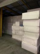 A large quantity of assorted polystyrene sheet packing materials and polystyrene edge protectors