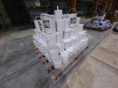 quantity of assorted stone Lux stone effect paint including Minster, Portland, Bath, messenger off,