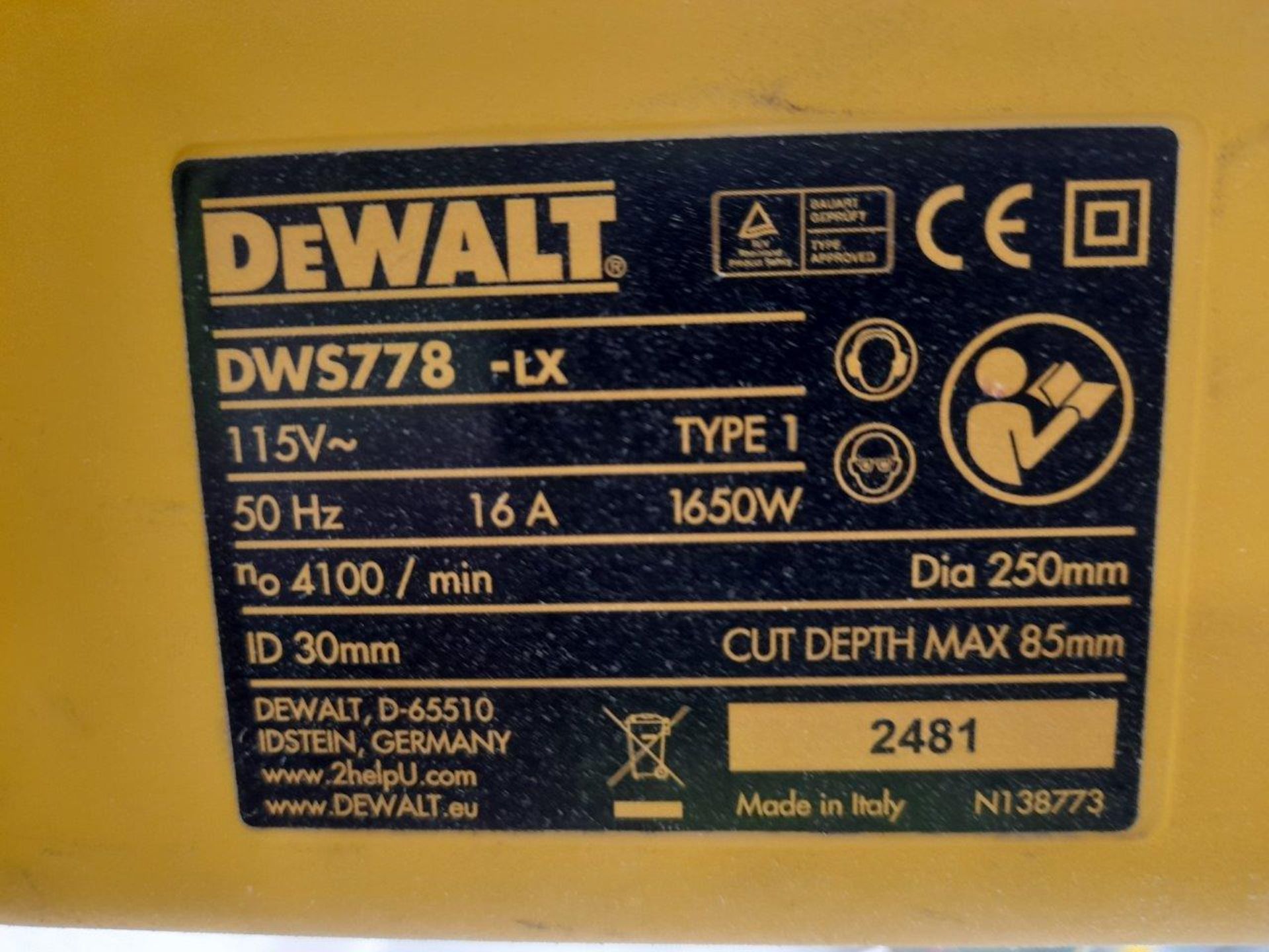 Dewalt DWS 778-LX mitre saw - Image 3 of 3