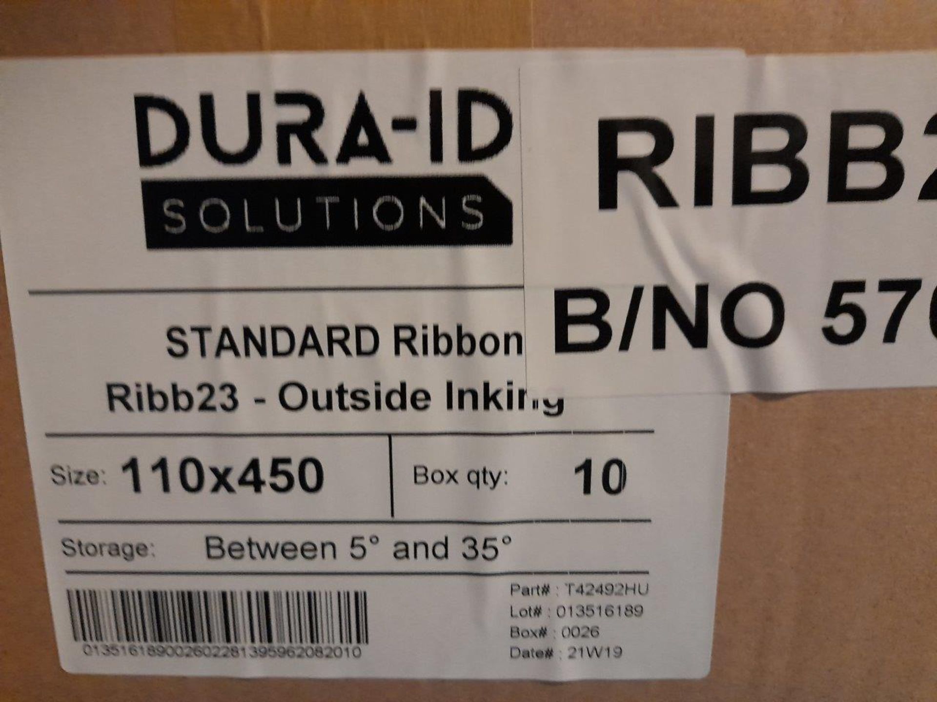 4 x boxes (quantity 10 per box) of DURA–ID solutions standard ribbons, 110 mm x 450 mm - Image 3 of 3