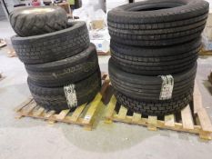 8 assorted commercial vehicle and plant tyres