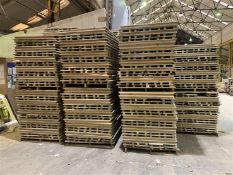 Quantity of wooden turnover boards, 120cm x 30cm