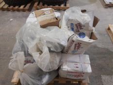 Quantity of levelling shims and assorted fixings on 1pallet