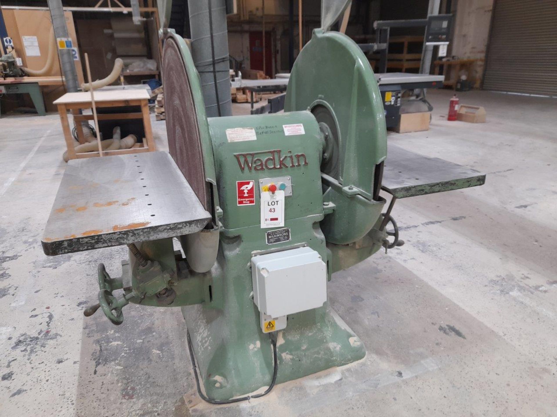 Wadkin double disc sander