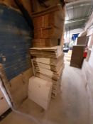 small quantity of assorted cardboard boxes