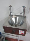 Stainless steel wall mounted hand basin