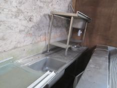 Three various stainless steel sinks