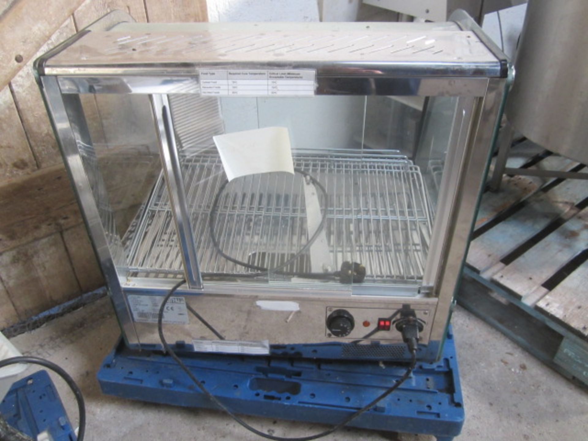 Buffalo CD231 glass fronted warming cabinet, serial no. 38660902 00031, 240v (Please note: This - Image 2 of 3