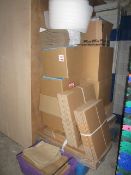 Quantity of various cardboard boxes, packaging, etc.