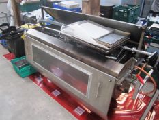 Stainless steel mobile rotisserie hog roast machine (Please note: This Lot is sold in an untested