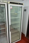 Polar single glass door refrigerator, model CB921, refrigerant R404A (240v), 600mm width, 1860mm