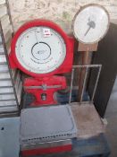 Two various floor standing weigh scales