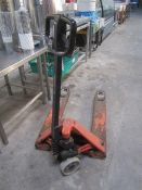 BT Lifter pallet truck (please note: reserved for use until 3pm on Tuesday 21st December 2021)