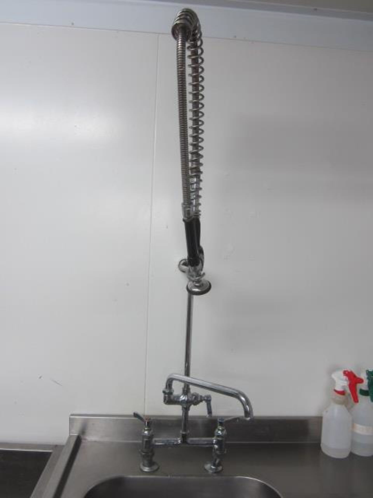 Stainless steel rectangular, single sink unit, with hose tap fitting, approx 1190 x 700 x 900mm - Image 2 of 2