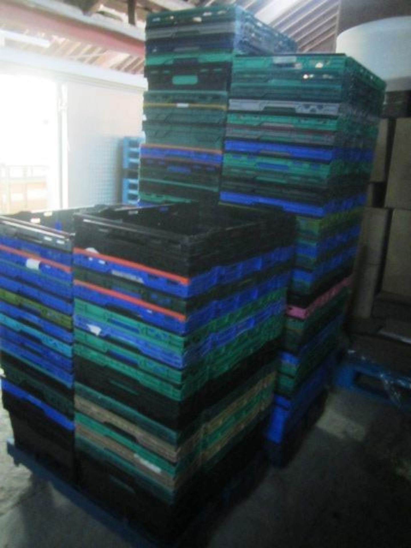 Quantity of plastic stackable storage crates (as lotted) - Image 2 of 2