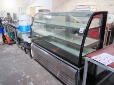 Tecfridge Brio 180 HOT glass fronted refrigerated cabinet, serial no. A54616 (2003)