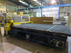 Hegla Formline KT3326 shape cutter CNC control 4.2m x 3.1m tilting bed c/w laser guards