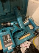 Makita Cordless Drill model 8391D (no battery) Makita 4191D disc cutter c/w battery & charger & a