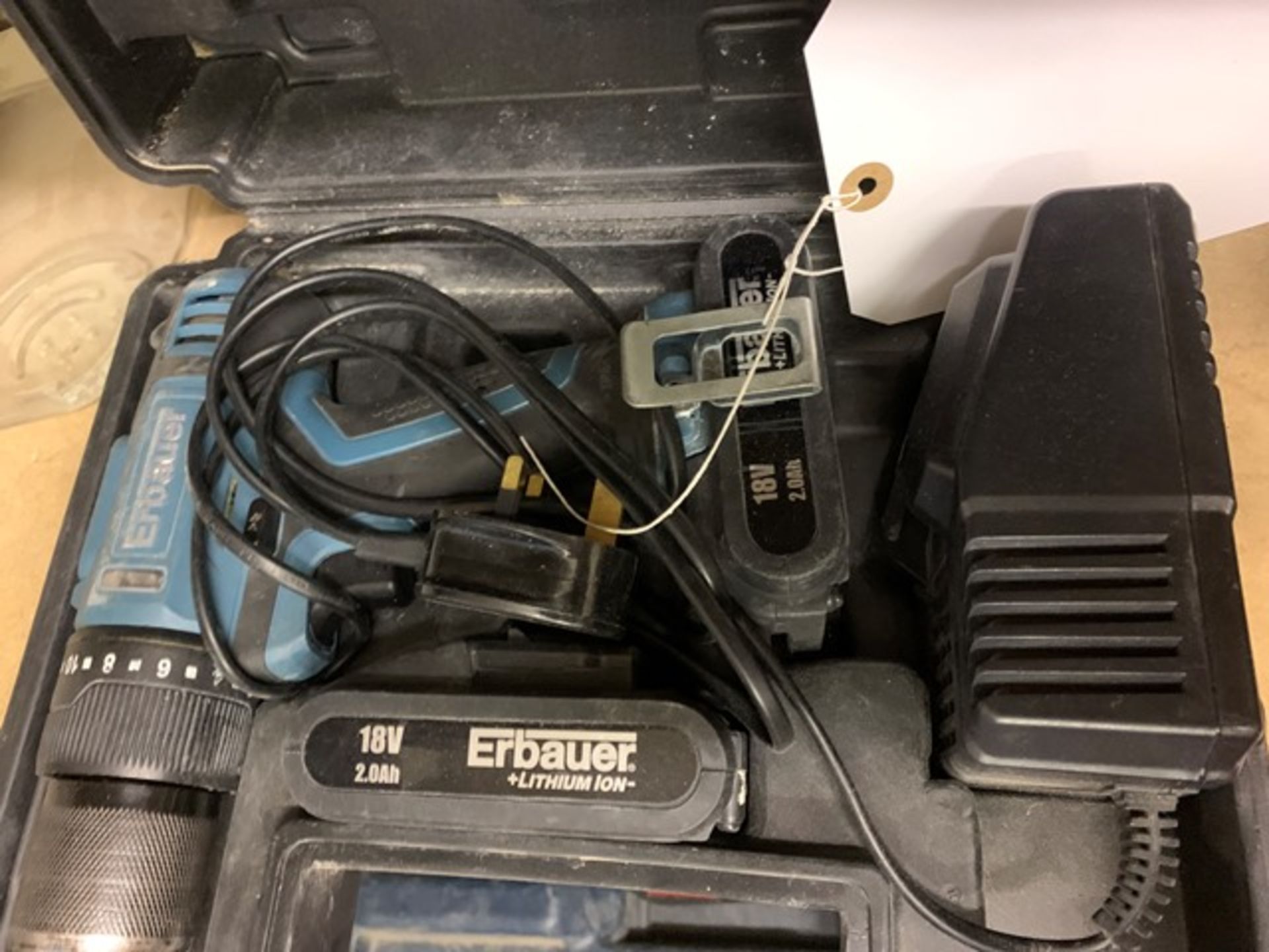 Erbauer 18V cordless drill c/w charger & spare battery in case - Image 2 of 2