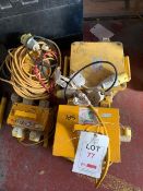 Three 110v transformers & two 110v splitters splitters