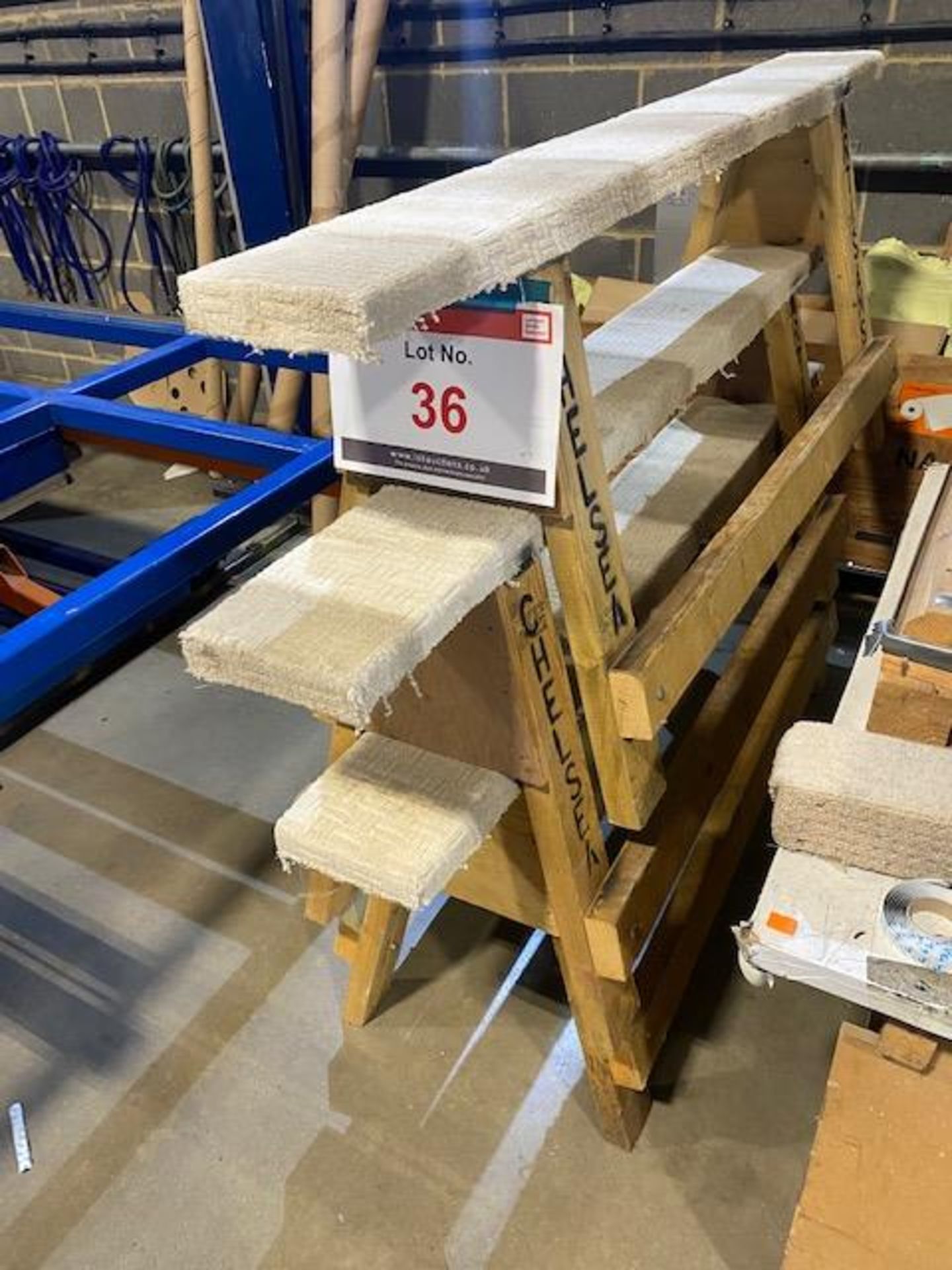 Three Wooden Trestles L 1800mm x W 200mm x H 740mm