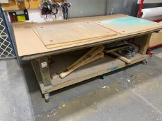Mobile laying up table L 2480mm x W 1240mm x H 850mm