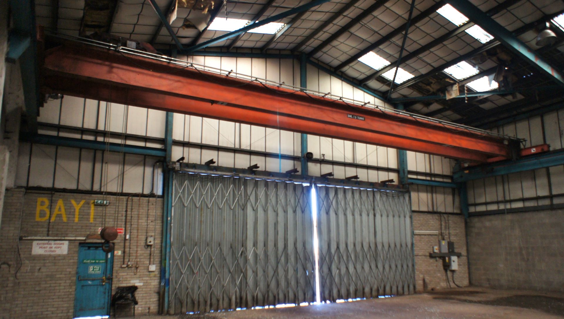 7.5 tonne twin beam Overhead Gantry Crane, wireles - Image 3 of 8