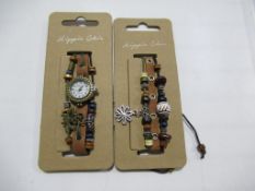 20x Hippie Chic 'Boho' watches and bracelets- unopened, total approx RP £220